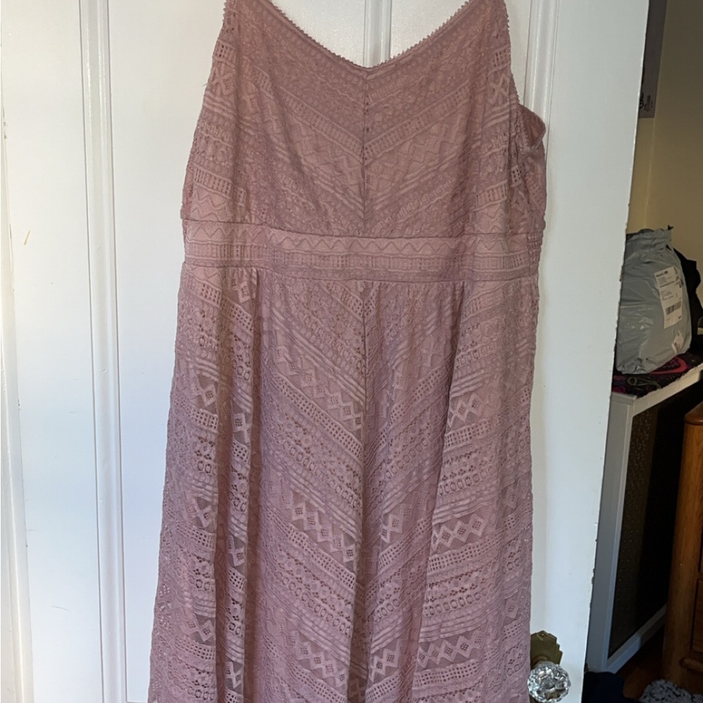 Torrid Mauve Lace Maxi Dress